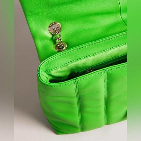 Ted Baker Ayahlin Quilted Puffer Medium Shoulder Bag Green Chain Shoulder Bag - Picture 8 of 16